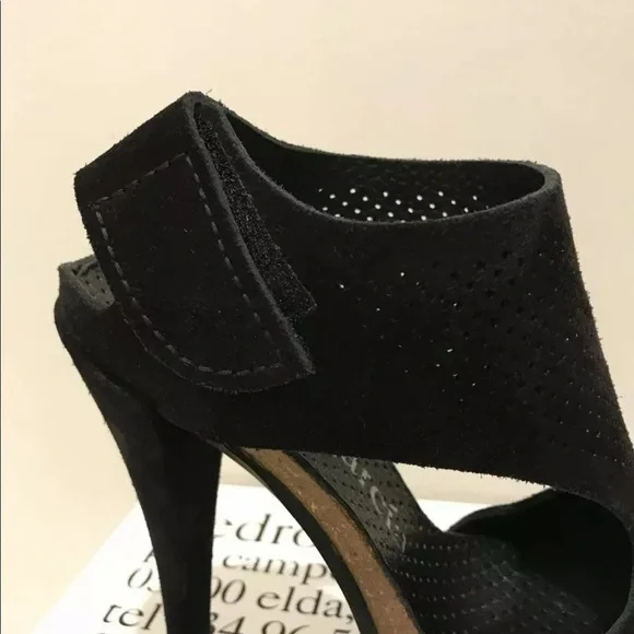 Pedro Garcia Petunia Perforated Suede Sandal Black - Picture 8 of 11